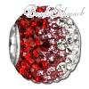 Glitzer Bead Swarovski Kristalle rot ICE   925er Silber SilberDream Silberbeads GSB005