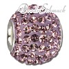 Glitzer Bead Swarovski Kristalle flieder Shiny  925er Silber SilberDream Silberbeads GSB203