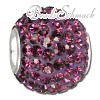 Glitzer Bead Swarovski Kristalle lila Shiny  925er Silber SilberDream Silberbeads GSB205