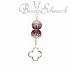 Glitzer Set Kette  Swarovski Kristalle lila  925er Silber SilberDream Silberbeads GSS004