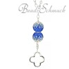 Glitzer Set Kette  Swarovski Kristalle blau  925er Silber SilberDream Silberbeads GSS008