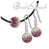 Set Kette Anhänger Ohrring Swarovski Kristalle  925er Silber SilberDream Silberbeads GSS015