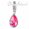 Charm Träne pink Armband Anhänger  925er Silber SilberDream Silbercharms FC207P