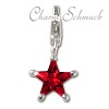 Charm Stern rot Armband Anhänger - Silber Dream Charms - FC215R