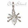 Zirkonia Charm Spinne Armband Anhänger  925er Silber SilberDream Silbercharms FC4110