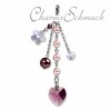 Charm Herz in 925 Sterling Silber Schmuck mit Swarovski Elements Armband Anhänger - Silber Dream Charms - FC4802