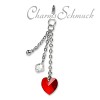 Charm Herz rot Halsketten & Armband Anhänger - Silber Dream Charms - FC4804