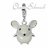 Charm Maus Emaille Armband Anhänger - Silber Dream Charms - FC612