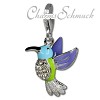 Charm Vogel Kolibri   Armband Anhänger  925er Silber SilberDream Silbercharms FC646