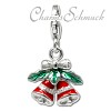Charm Weihnachtsglocken in 925 Sterling Silber Armband Anhänger - Silber Dream Charms - FC811R