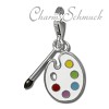 Charm Malerpalette in 925 Sterling Silber Silber Armband Anhänger - Silber Dream Charms - FC836F