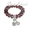 Charms Glas Bead Armband Krone  Carrier  925er Silber SilberDream Silbercharms FCA033