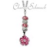Charms Set Frühling pink Anhänger  925er Silber SilberDream Silbercharms FCA057