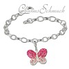 Charm Set Schmetterling Swarovski Kristalle Armband  925er Silber SilberDream Silbercharms FCA133