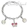 Charm Glitzerset Schmetterling in 925 Sterling Silber Armband Anhänger - Silber Dream Charms - FCA142