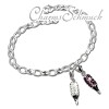 Charm Glitzerset Stifte in 925 Sterling Silber Armband Anhänger - Silber Dream Charms - FCA144