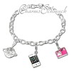 Charm Set Reise in 925 Sterling Silber Silber Armband Anhänger - Silber Dream Charms - FCA301