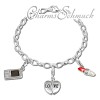 Charm Set Love in 925 Sterling Silber Silber Armband Anhänger - Silber Dream Charms - FCA308