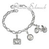 Charm Set Urlaub in 925 Sterling Silber Silber Armband Anhänger - Silber Dream Charms - FCA312
