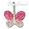 Glitzerschmuck Charm Schmetterling Schmuck mit Swarovski Elements - Silber Dream Charms - GSC003