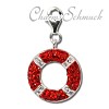 Glitzerschmuck Charm Schwimmring Schmuck mit Swarovski Elements - Silber Dream Charms - GSC208