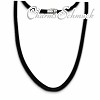 Nappa Leder Halskette schwarz mit in 925 Sterling Silber Verschluss - Silber Dream Charms - LS0407