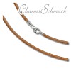 Leder Halskette natur 2mm für Charms - Silber Dream Charms - SML70XK