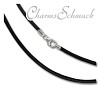 Leder Halskette schwarz 2mm für Charms - Silber Dream Charms - SML71XK