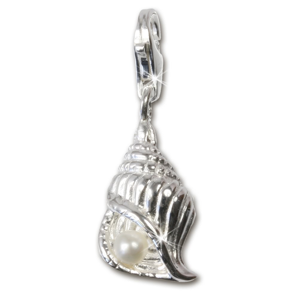  SilberDream 925 Charm  Muschel weiß Silber ...