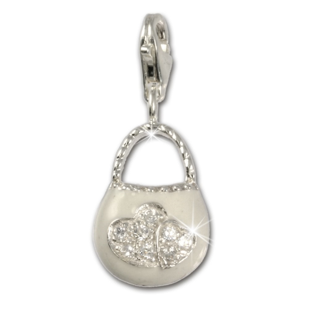  SilberDream 925 Charm  Tasche weiß Armband ...