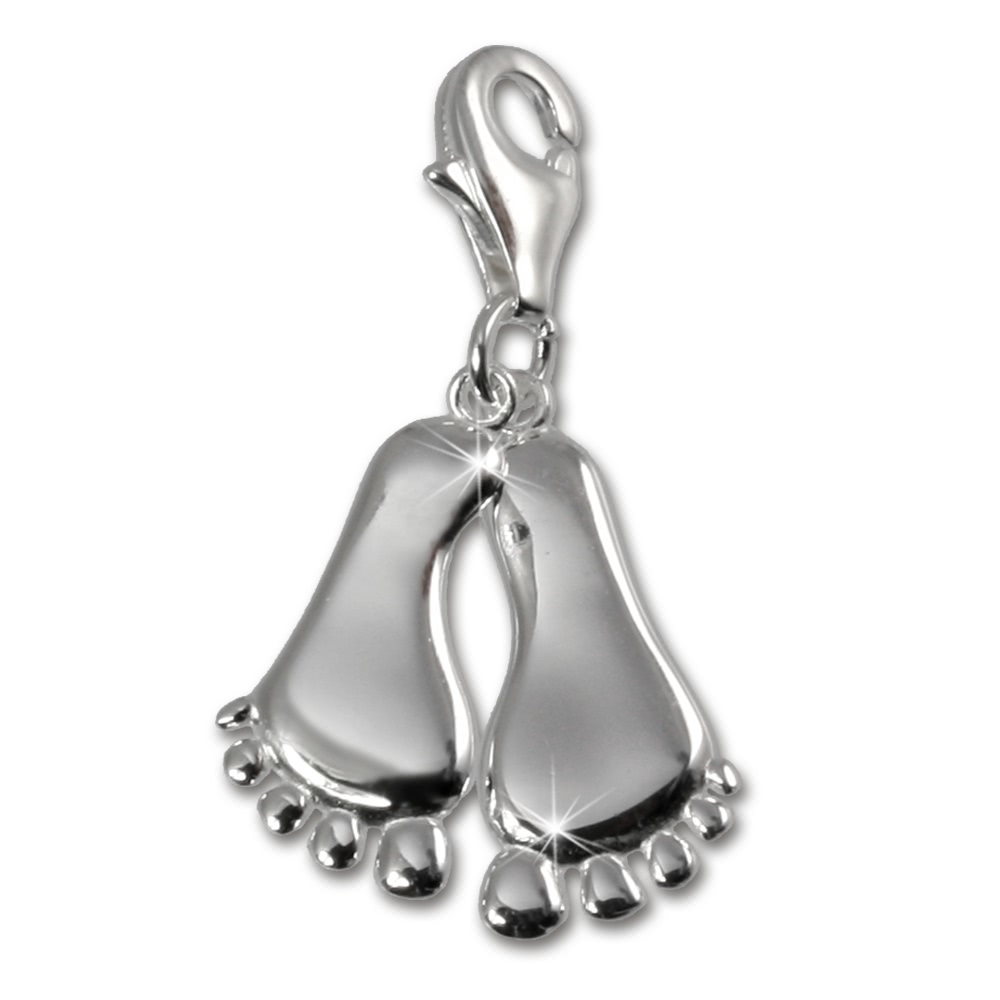  SilberDream 925 Charm  Füße Armband Anhänger ...