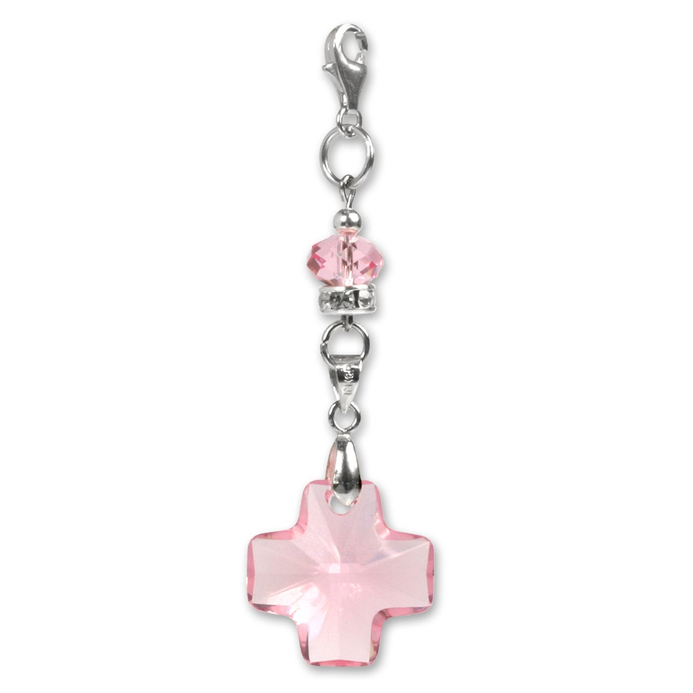 FC4806 F4S 925 Zirk Charm Kreuz Ketten Armband Anhänger
