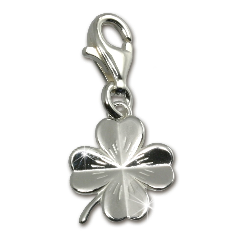 FC502 F4S 925 Silber Charm Kleeblatt Armband Anhänger