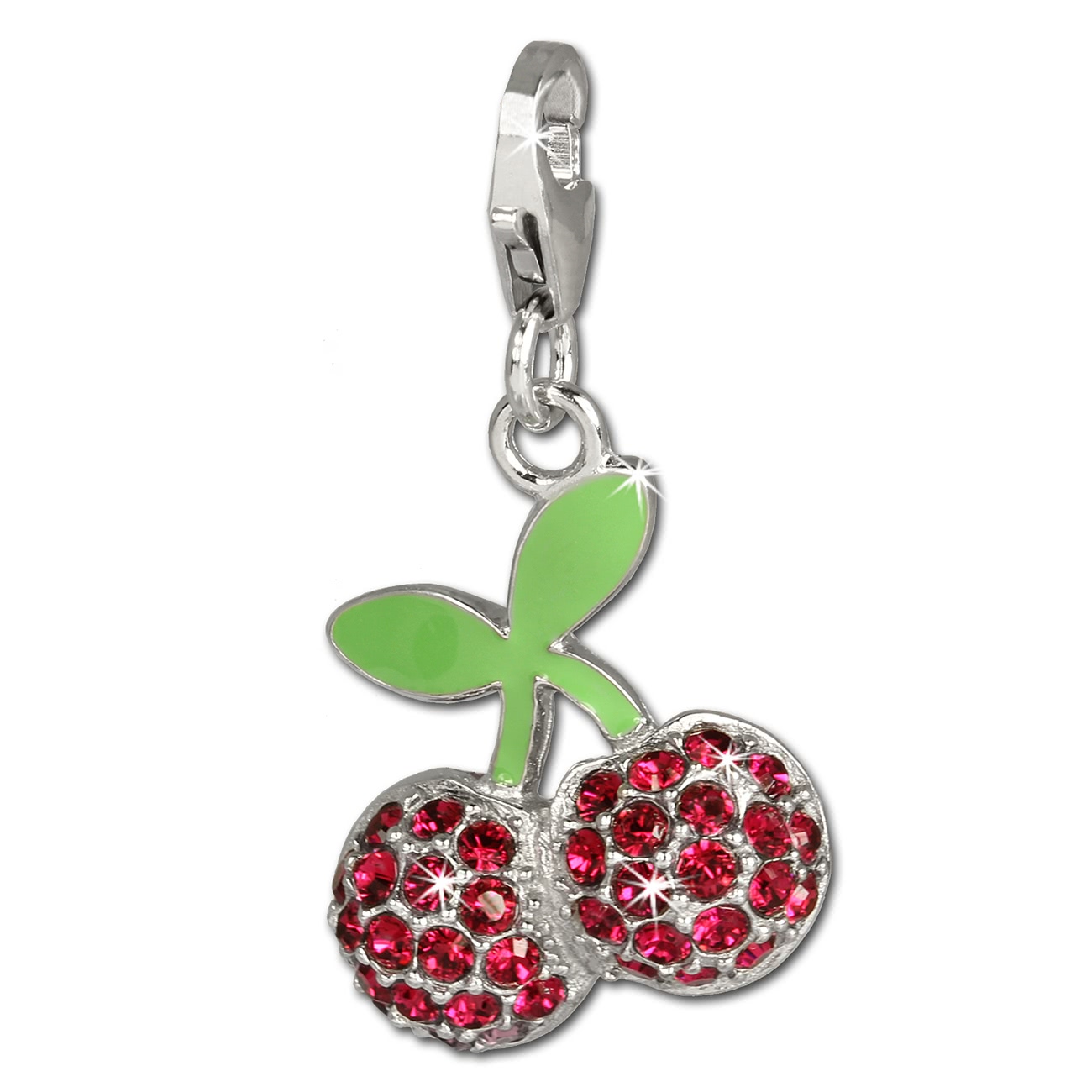  SilberDream Charm  Kirschen rot Zirkonia ...