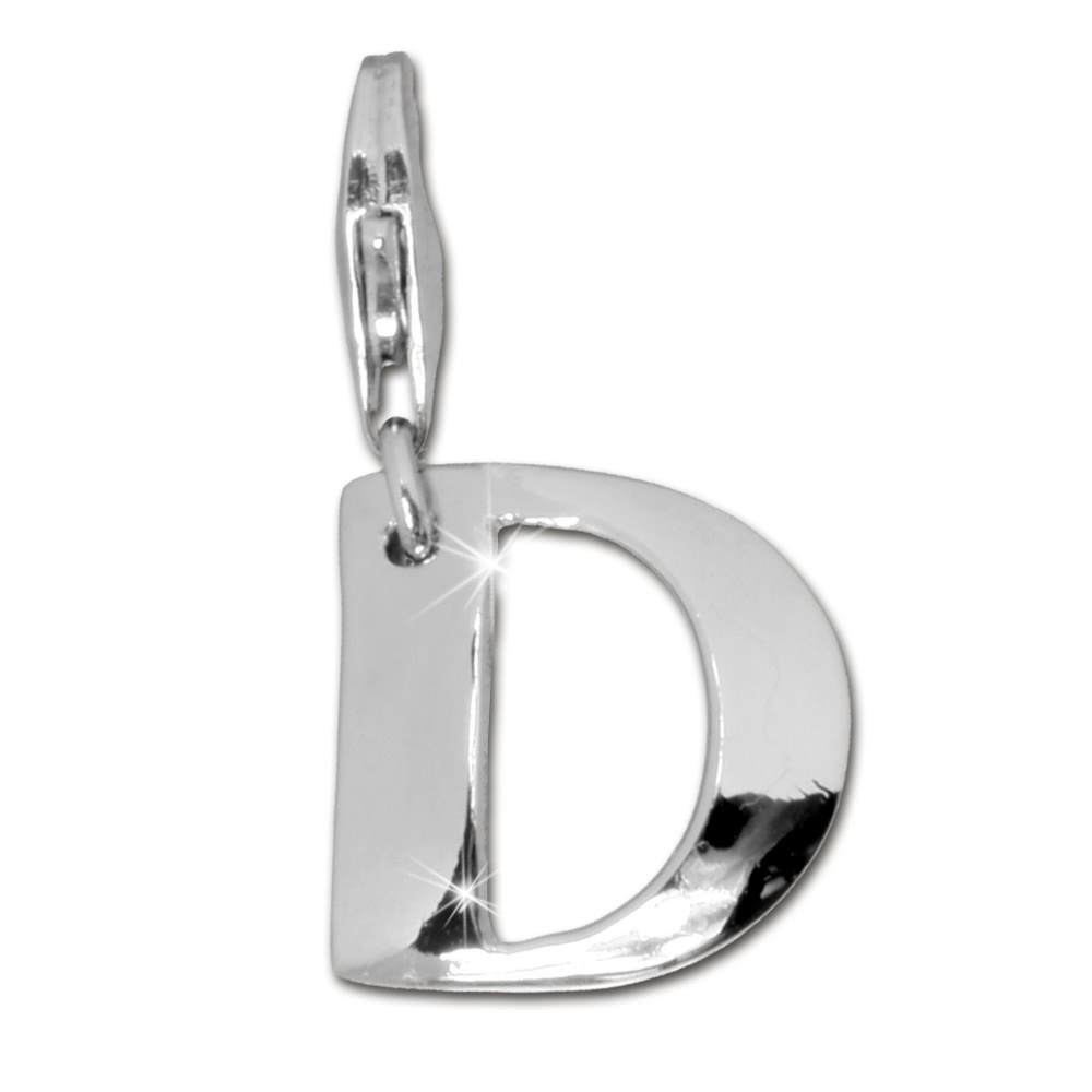 FC70D F4S 925 Charm Buchstabe D Silber Armband Anhänger