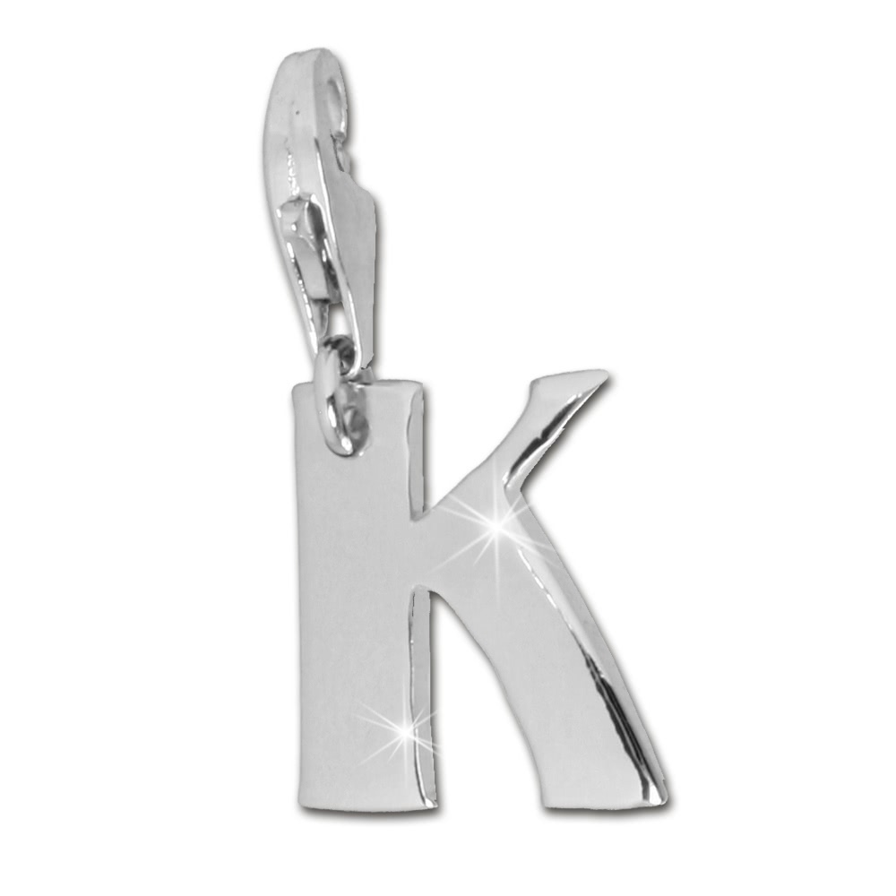 FC70K F4S 925 Charm Buchstabe K Silber Armband Anhänger