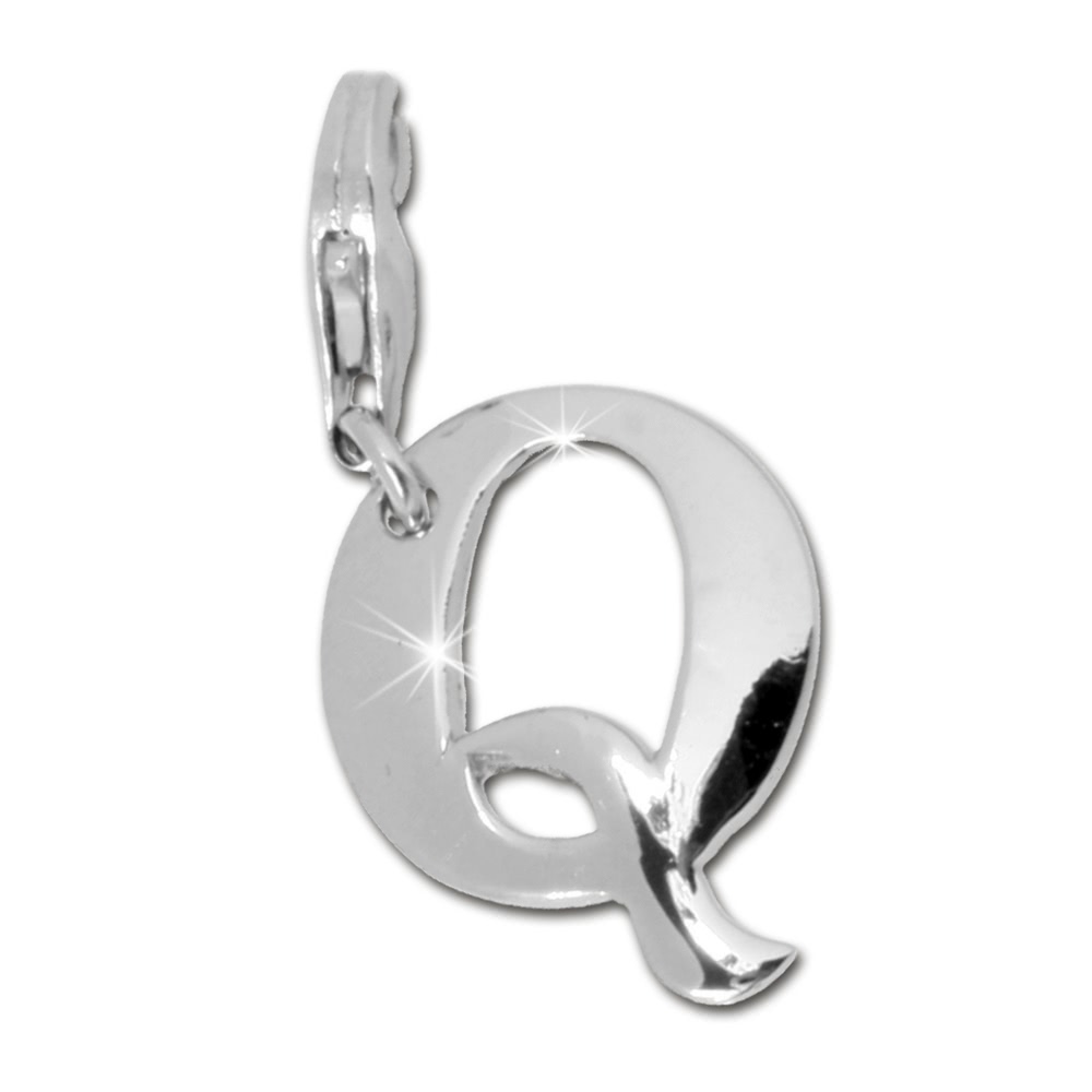 FC70Q F4S 925 Charm Buchstabe Q Silber Armband Anhänger