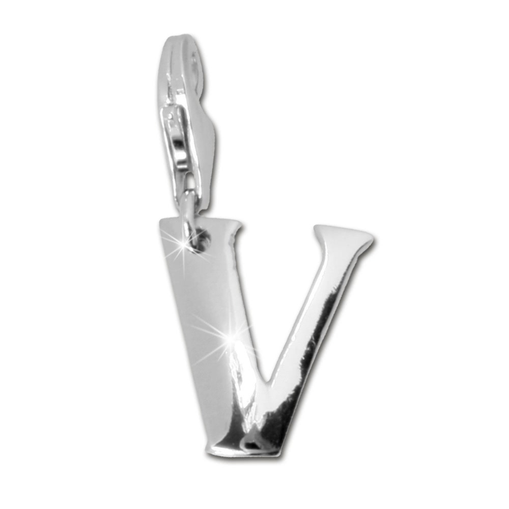 FC70V F4S 925 Charm Buchstabe V Silber Armband Anhänger