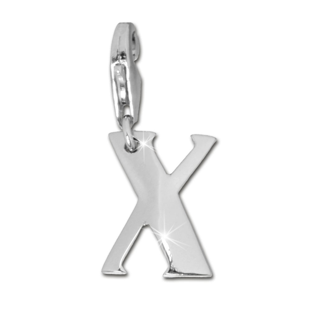 FC70X F4S 925 Charm Buchstabe X Silber Armband Anhänger