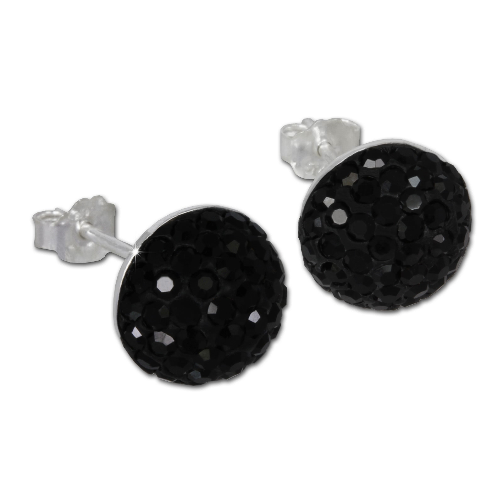  Silver Dream Glitter  Earring Circle zwart ...