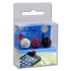 SilberDream Handy Stecker Shamballa Set 3 Glitzer-Zirkoniakugeln GST11