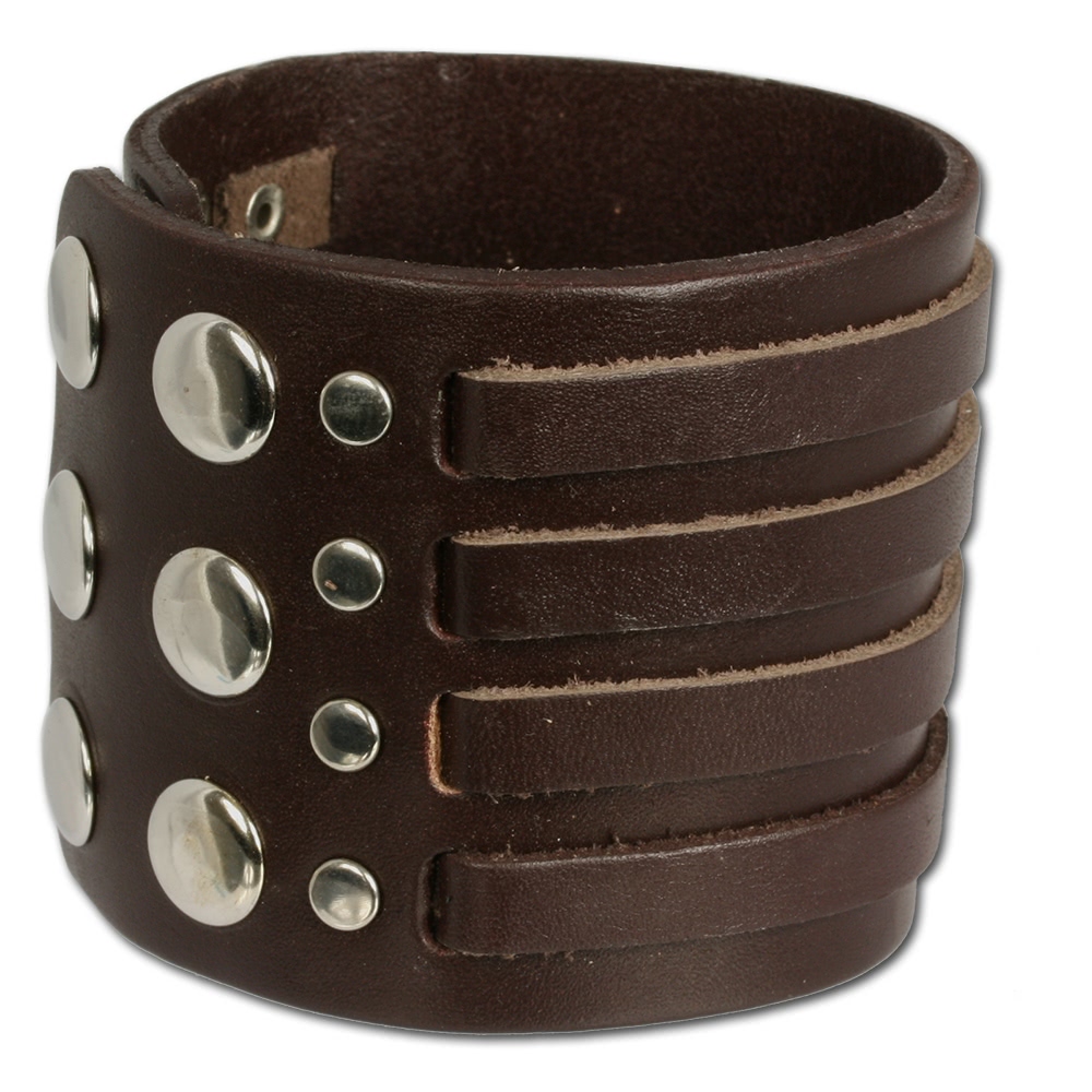  silver dream brown  leather bracelet ...
