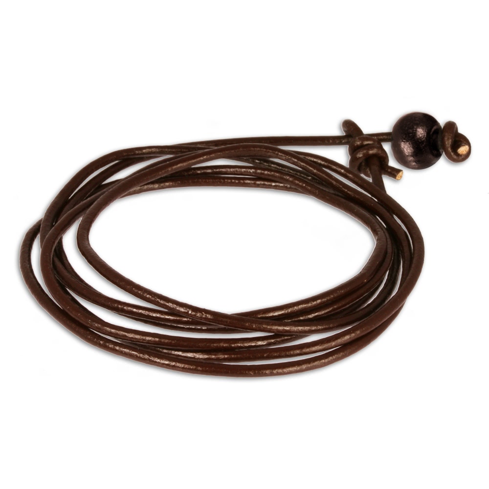  silver dream leather  bracelet leather brown ...