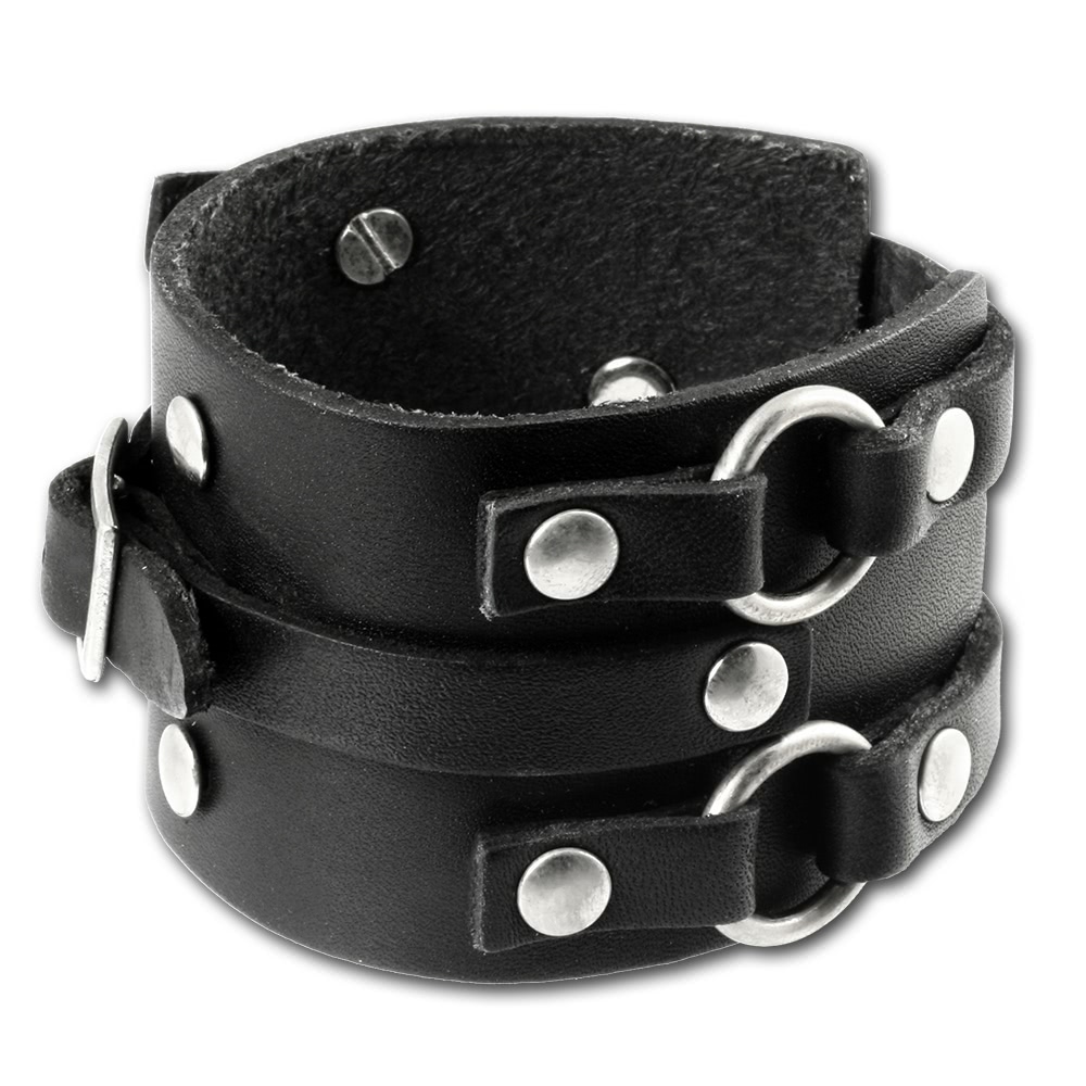  SilberDream  Lederarmband schwarz ...