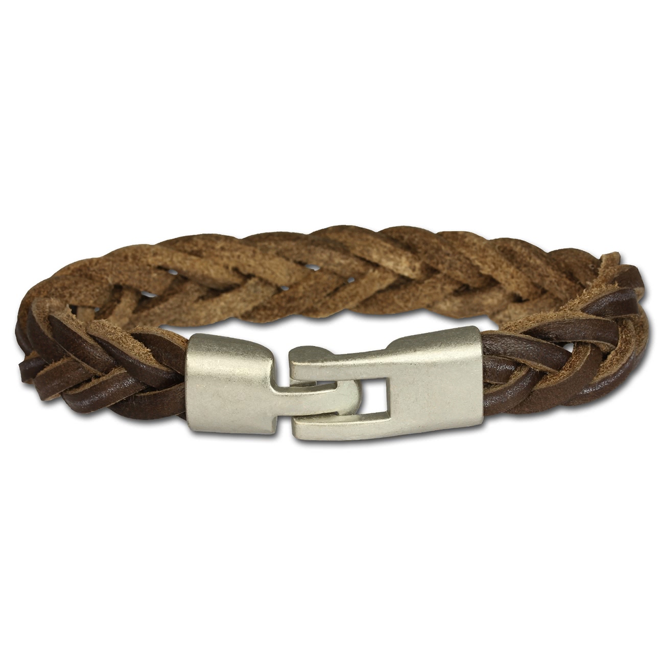  plata sueño Marrón  Pulsera de cuero de ...
