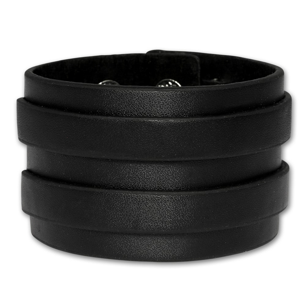  SilberDream  Lederarmband schwarz ...