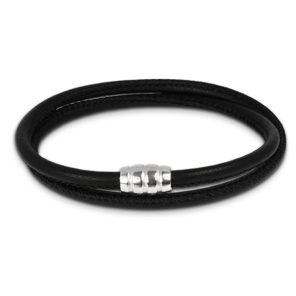  SilberDream Nappa  Leder Armband doppelt ...