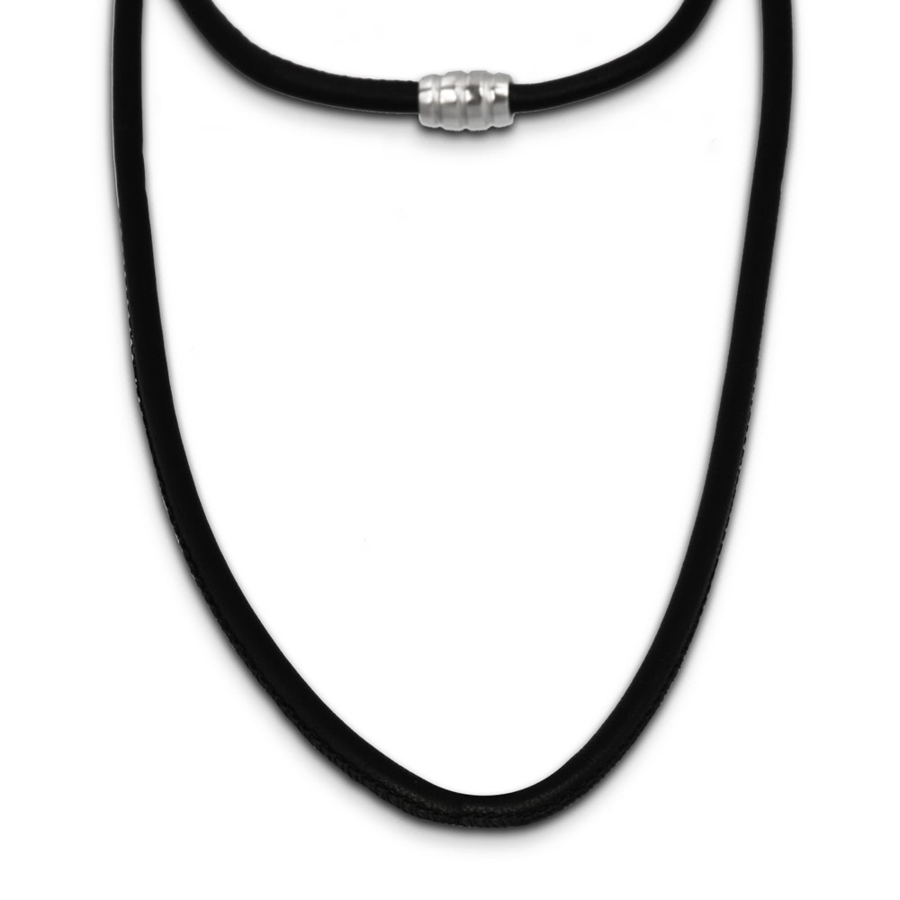 SilberDream Nappa  Leder Kette schwarz ...