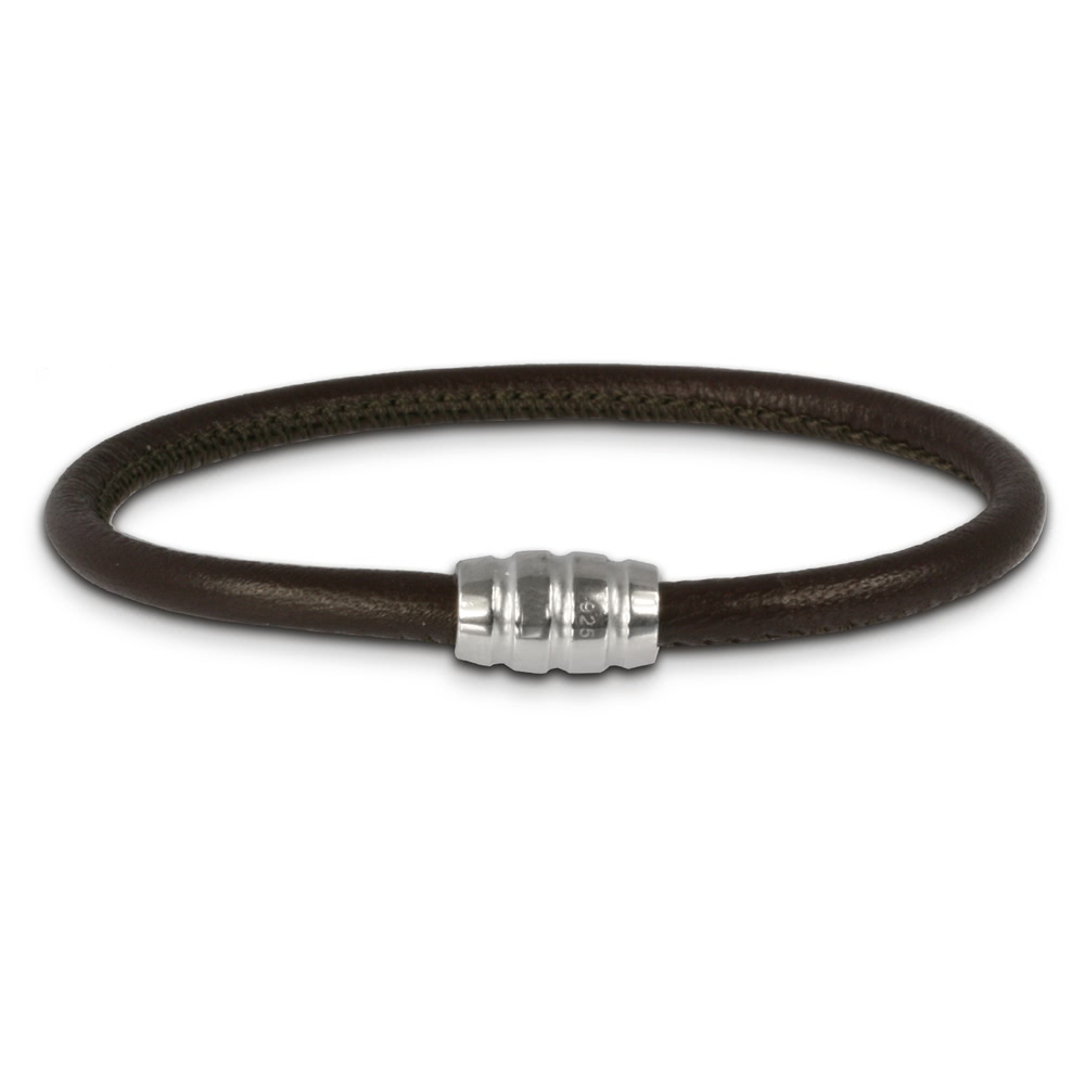  SilberDream Nappa  Leder Armband braun ...