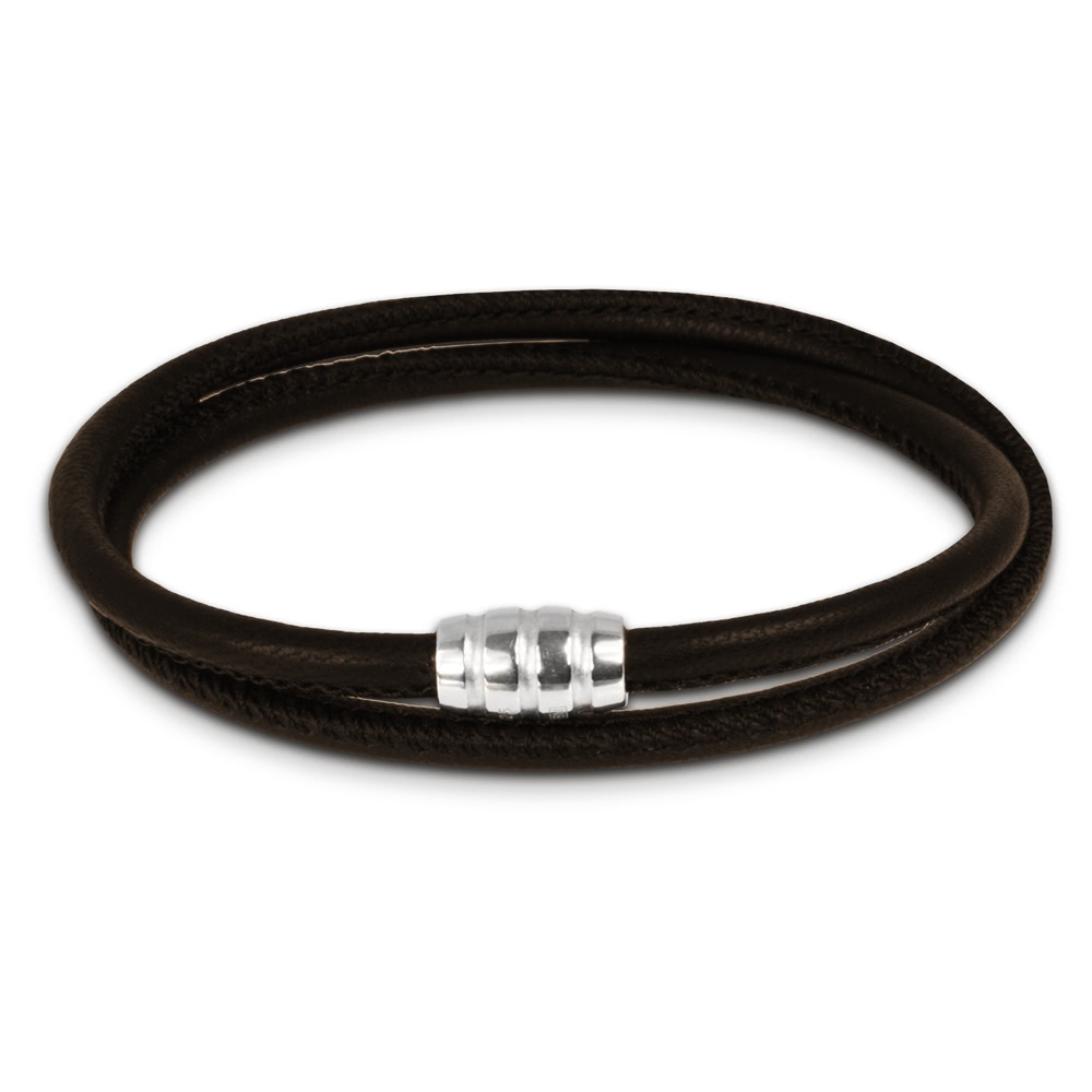  SilberDream Nappa  Leder Armband doppelt ...